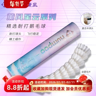 熏风星云羽毛球鹅毛球薰风小王红薰4号稳定耐打飞行专业训练正品