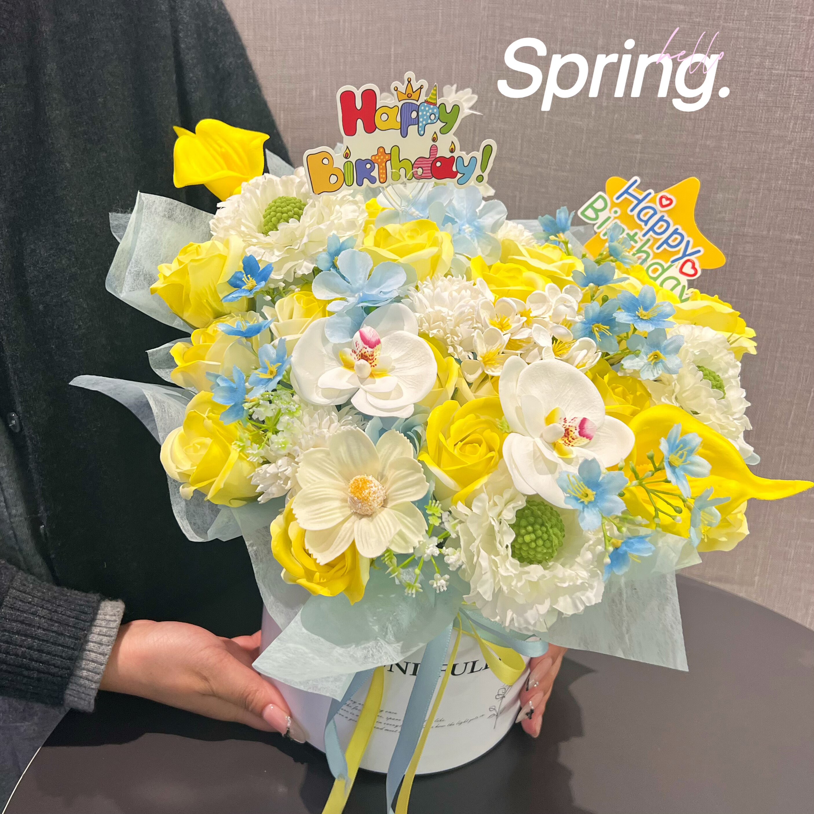 情人节520送女朋友永生花束生日礼物女生闺蜜肥皂花母亲节毕业季