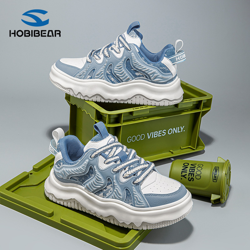 HOBIBEAR品牌男鞋2025秋季新款情侣鞋休闲运动鞋潮牌痞帅炸街女鞋