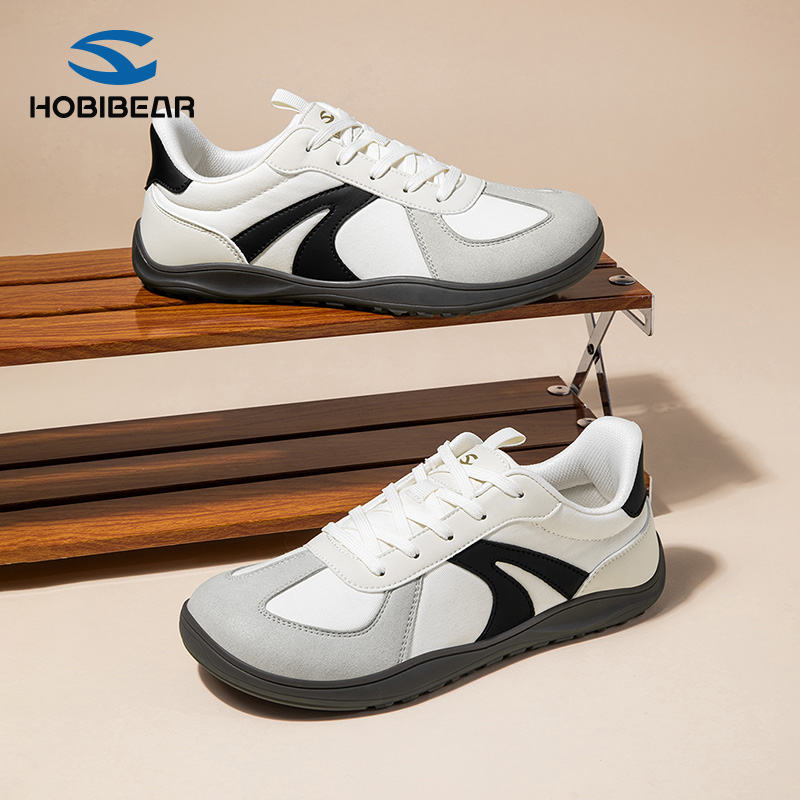 HOBIBEAR秋季男鞋德训鞋男款2025新款宽头赤足鞋工作鞋大码赤脚鞋