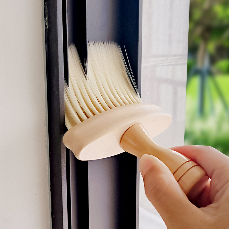 实木刷子神器窗台凹槽缝隙刷窗户槽沟除尘掸子清洁车用键盘刷木头