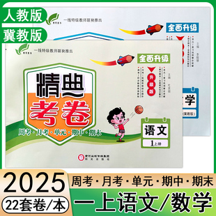 精典考卷小学1一年级上册语文数学单元达标测试卷冀教版人教版课本教材书同步练习册测试卷周考月考单元期中期末冲刺卷