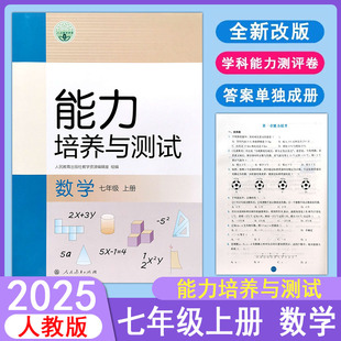 2025初中能力培养与测试7七年级上册数学人教版RJ教材同步练习册课时课后训练一课一练专项训练单元学科能力测评试卷新版教材适用