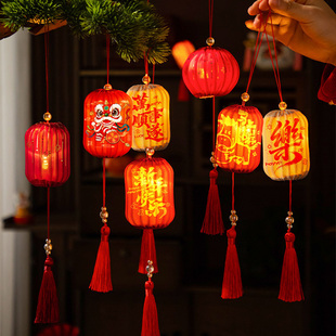 春节小红灯笼新款2026新年户外防水过年挂饰绿植树上盆景装饰挂件