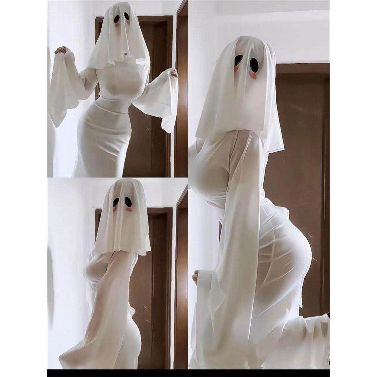 万圣节cos幽灵娘杏子夫人同款万圣节可爱鬼cosplay服装连衣裙女