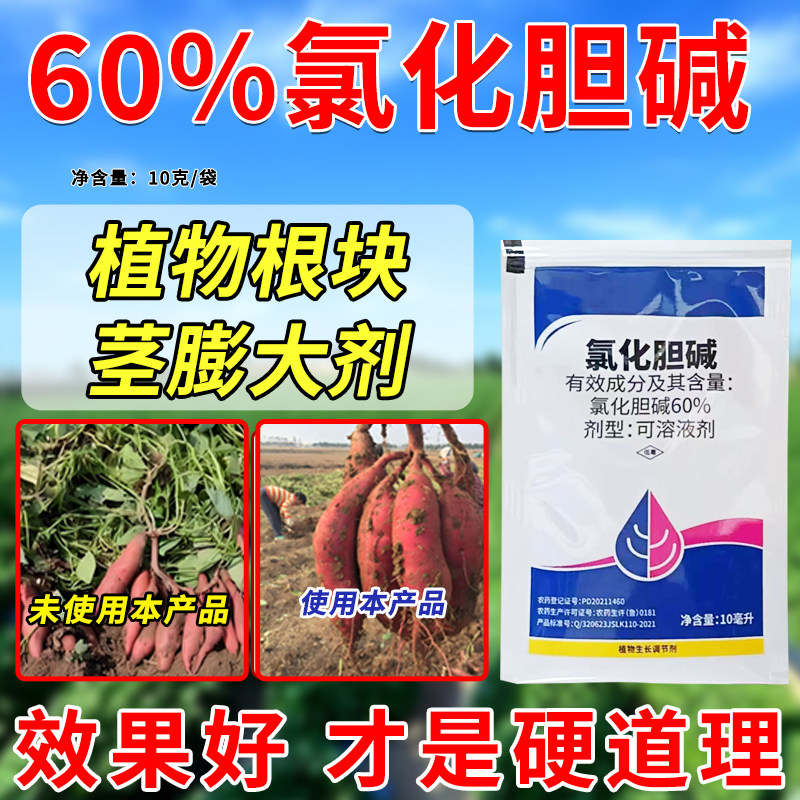 60%氯化胆碱红薯花生膨大调节剂