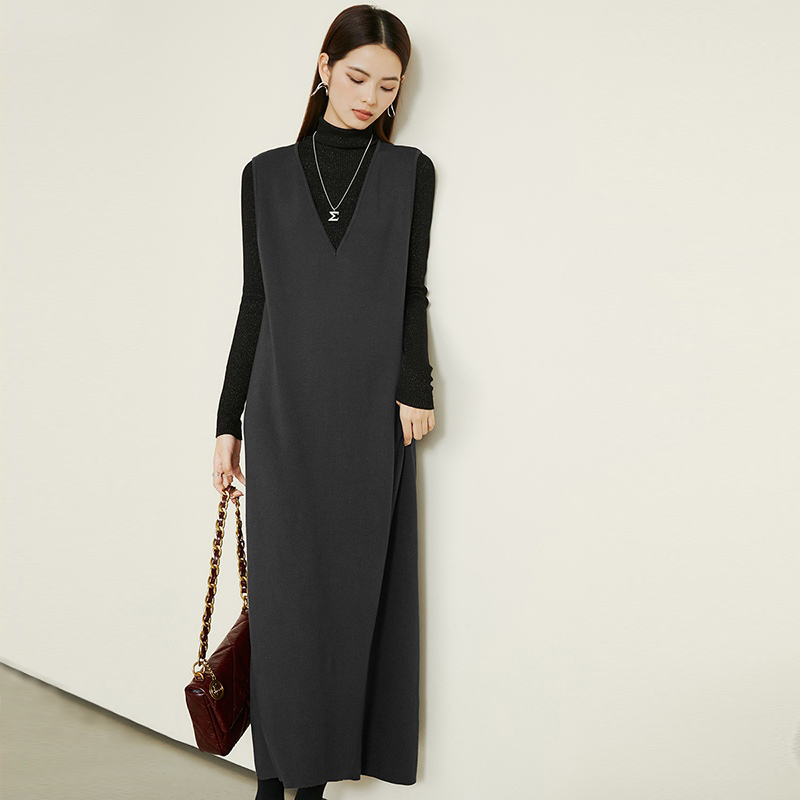 千寻宜无袖法式背心连衣裙