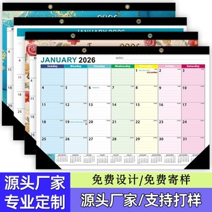 26-27年亚马逊跨境热销日历英文挂历国际假期日程计划记事本桌面