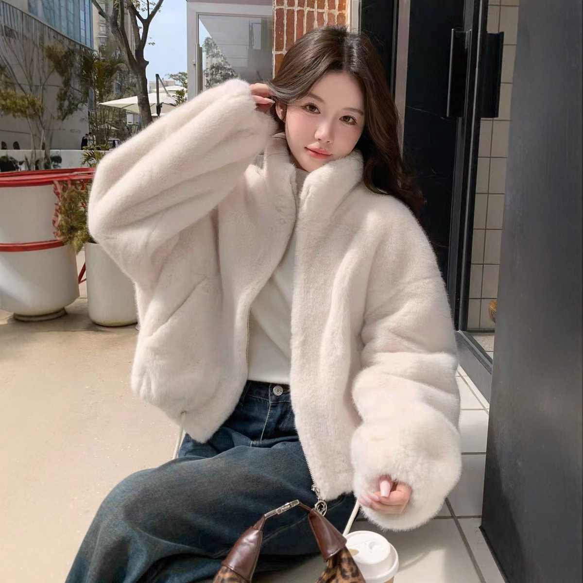 高级感小香风气质毛绒外