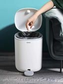 ecoco家用垃圾桶客厅卫生间带盖脚踏厕所简约大容量厨房收纳桶