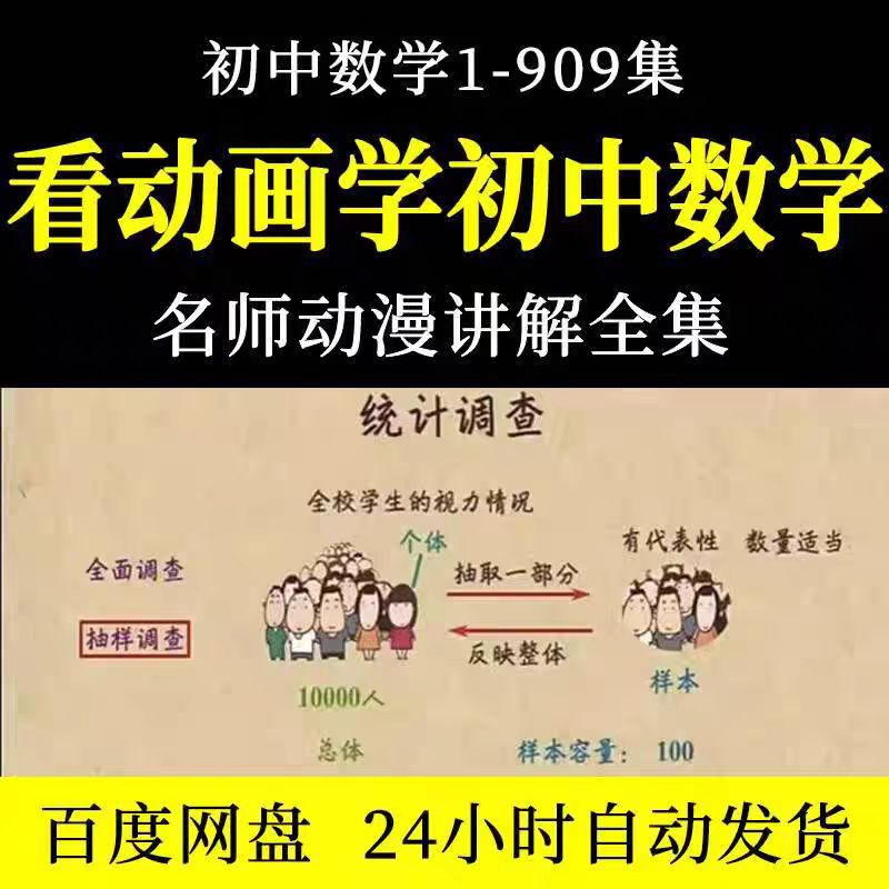 初中数学视频课素材趣味看动画片全集爆笑数学七八九年电子版素材