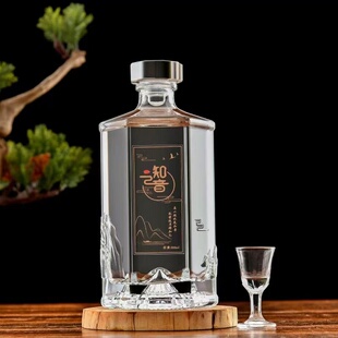 高档白酒瓶空瓶家用自酿密封分装酒瓶玻璃瓶礼盒包装全套私人订制