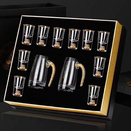 金箔小酒杯白酒分酒器小号家用酒