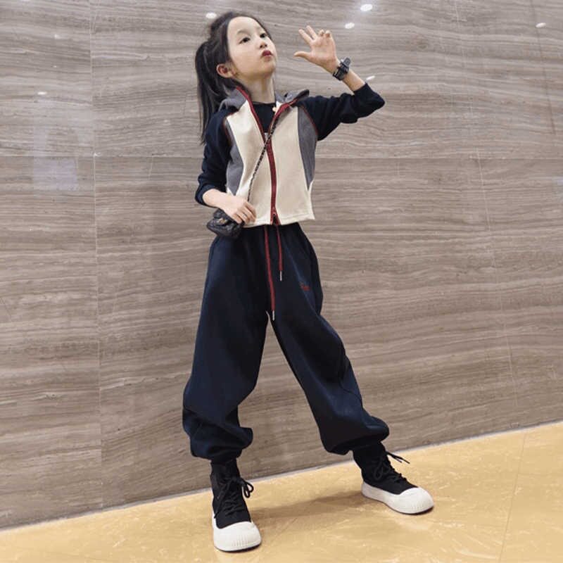 女童运动套装春秋款女大童春装2026新款秋季女孩洋气时髦休闲衣服