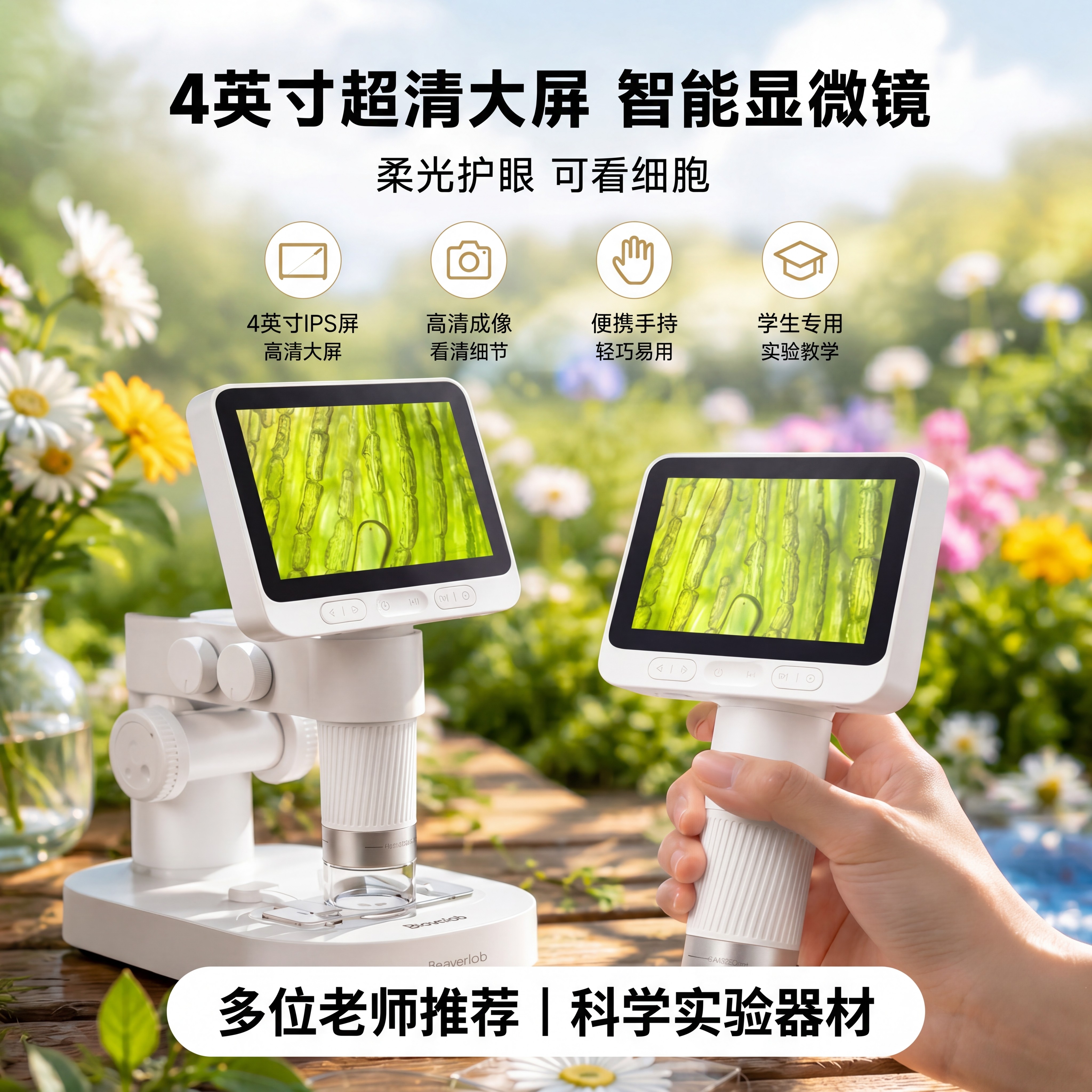 当当狸儿童高清智能显微镜生物初中小学生专用倍专业级科学实验光源灯