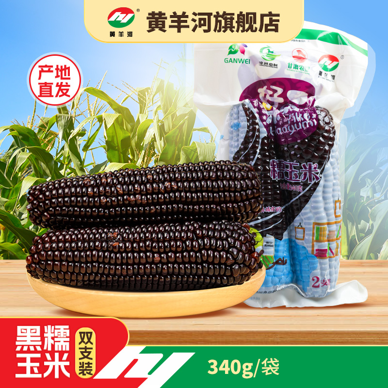 甘肃黄羊河黑糯玉米棒特产