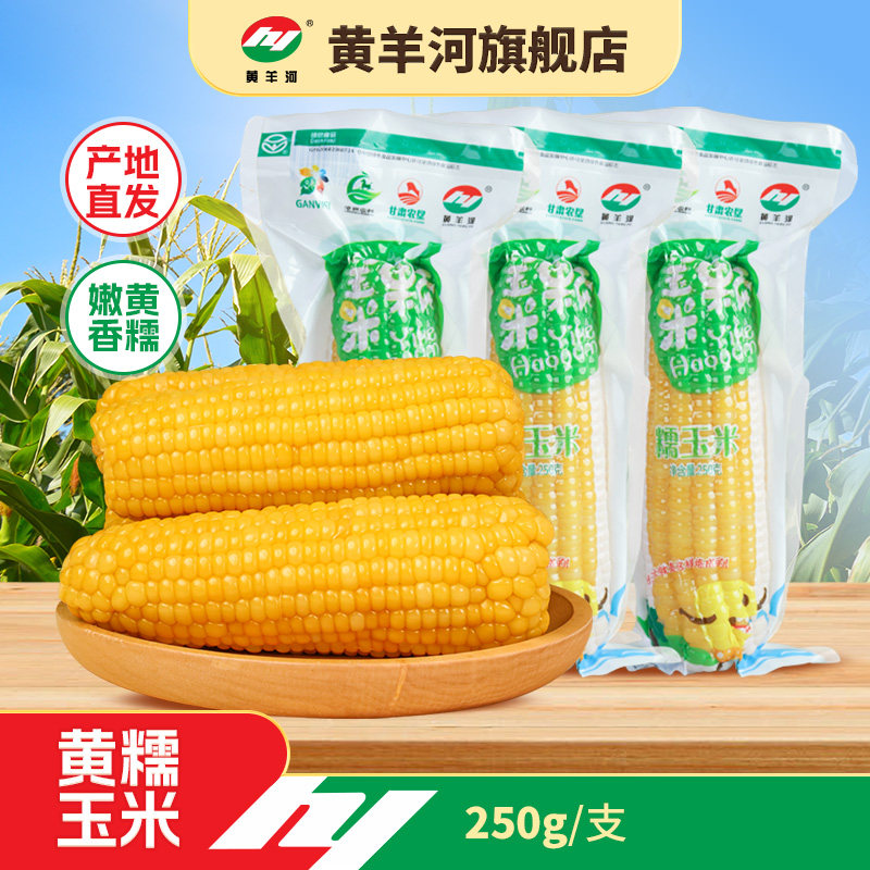 甘肃黄羊河黄糯玉米10根真空包装