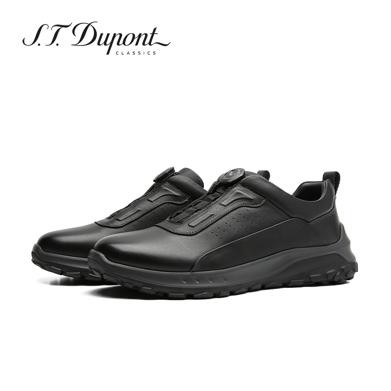 S.T. Dupont/都彭运动休闲鞋男皮鞋真皮户外软底轻便男鞋旋转纽扣