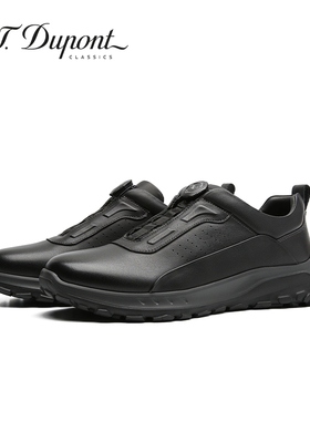 S.T. Dupont/都彭运动休闲鞋男皮鞋真皮户外软底轻便男鞋旋转纽扣