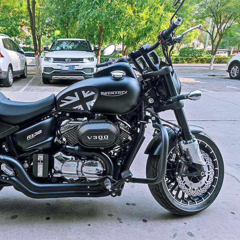 雷卡迪rx3b保险杠雷克rx7b摩托车改装防摔护杠哈雷折叠靠背后货架