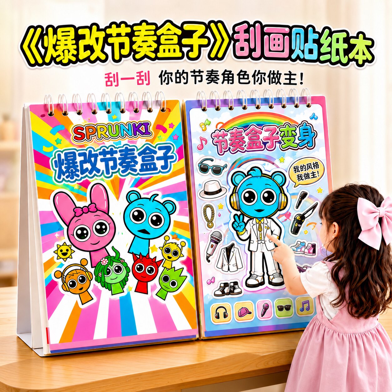 爆改节奏盒子刮刮画贴纸书图片