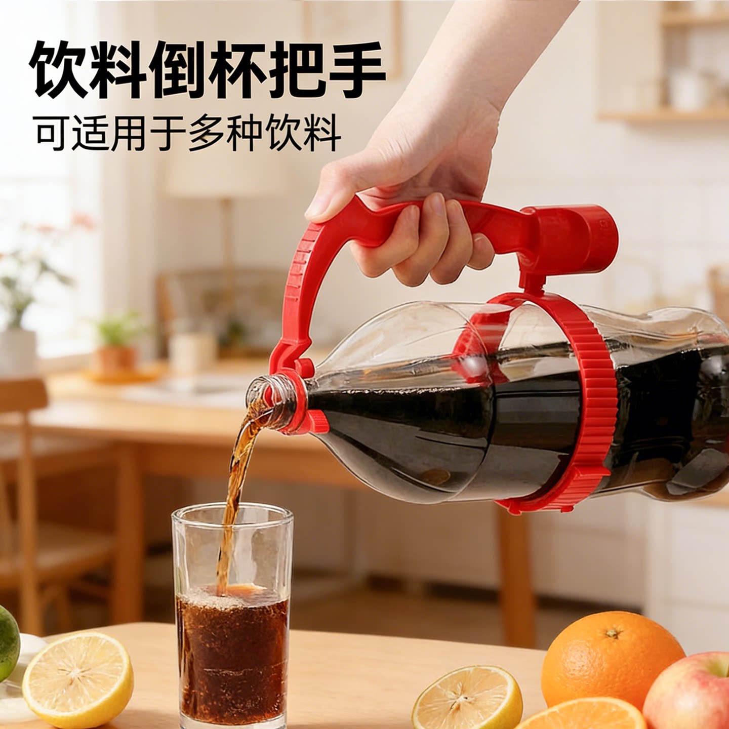 开饮料可乐瓶手柄可调节手抓倒水把手大瓶饮料油壶单手抓手柄神器