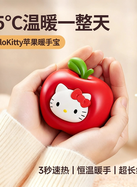 可爱小猫苹果暖手宝USB充电款猫猫咪手握式自发热暖宝宝便携迷你可爱送女孩生日礼物圣诞春节礼物新年礼品盒6
