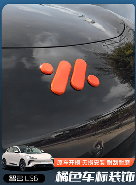 专用志基Ls6车身汽车标志橙色汽车贴纸车门把手贴片外观装饰修饰