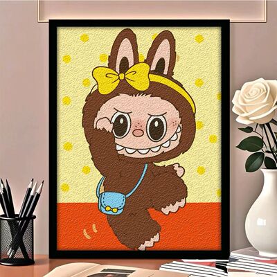 简单亲子活动暖场手工纸浆画材料
