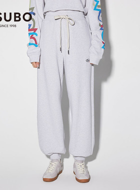尺不TSUBO 新款时尚宽松直筒休闲棉质垂感百搭运动卫裤