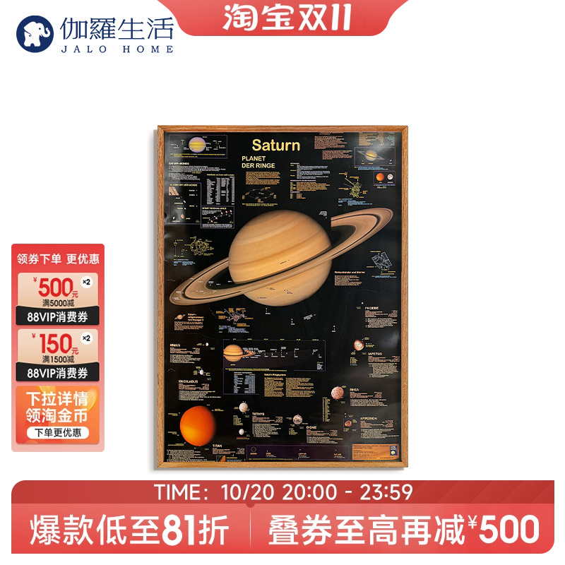 伽罗生活进口国外原版海报动物星球复古卧室背景墙创意海报装饰画图片