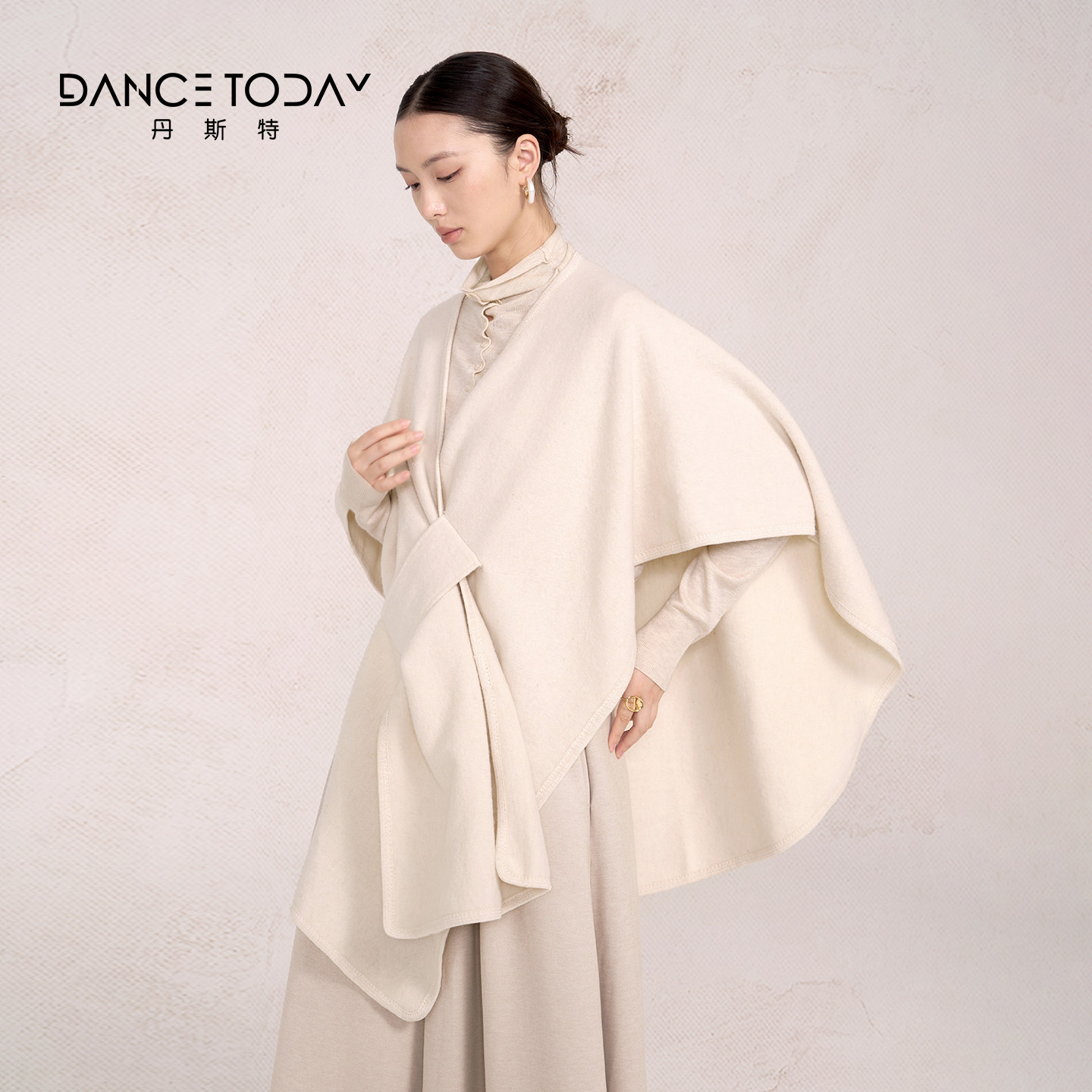 【直降】dancetoday大披肩斗篷女春外搭披风针织开衫外套舞蹈服