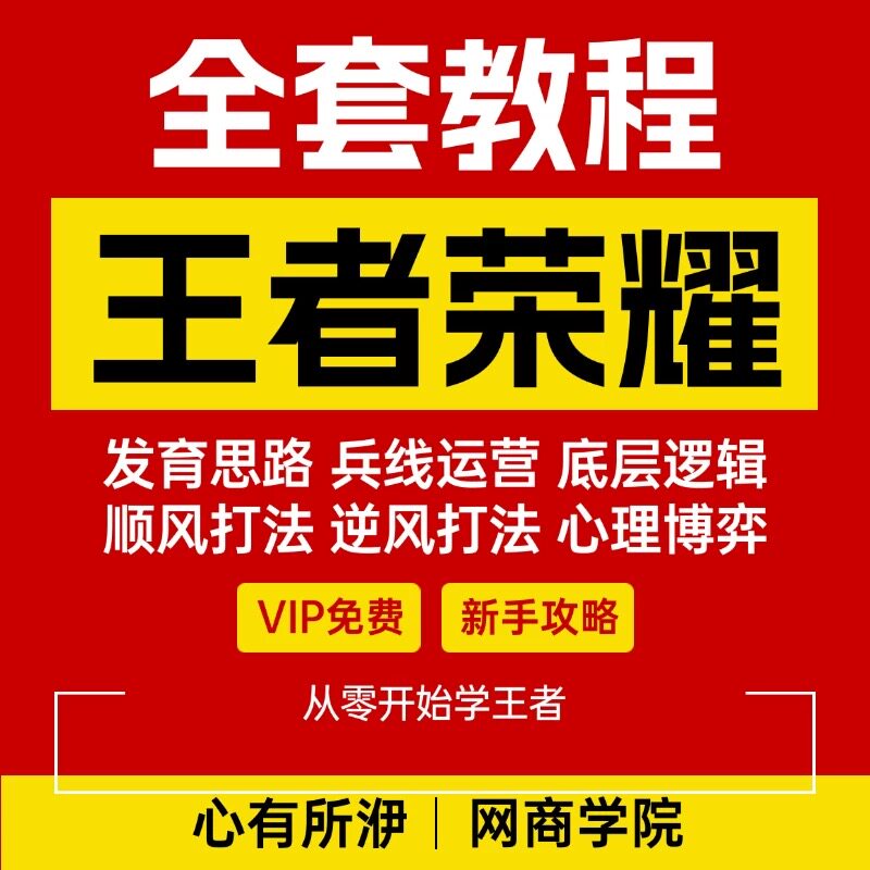 王者荣耀攻略全英雄教学醉易大局观中单射手意识课程技术培训