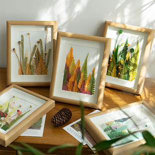 永生花干花手作立体中空相框 家居墙面装饰画摆件挂件 礼物伴手礼