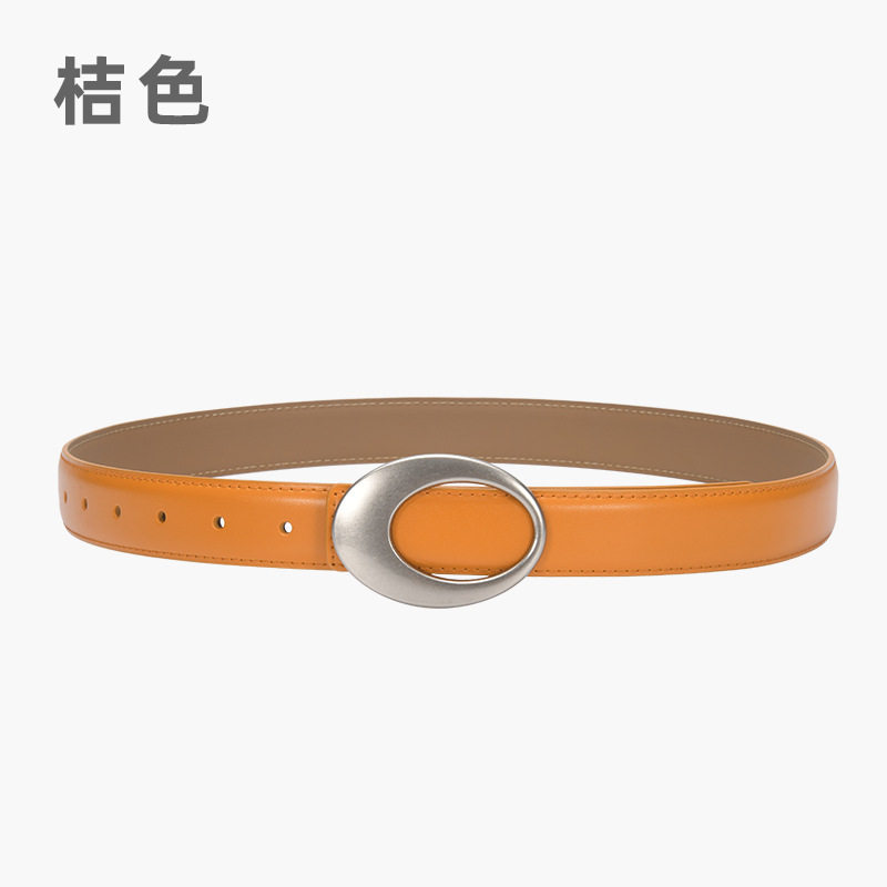 牛皮百搭时尚女搭配牛仔裤腰带