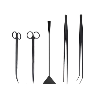 花小鱼水草加长镊子剪刀弯头剪刀平沙铲不锈钢水族工具水族养鱼器