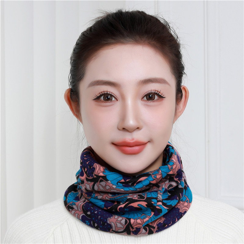 花朵印花套头围脖女秋冬保暖多功能两用围巾帽子百搭护脖,运动包/户外包/配件,围巾/围脖,淘宝优惠券,粉丝福利购,淘宝优惠卷