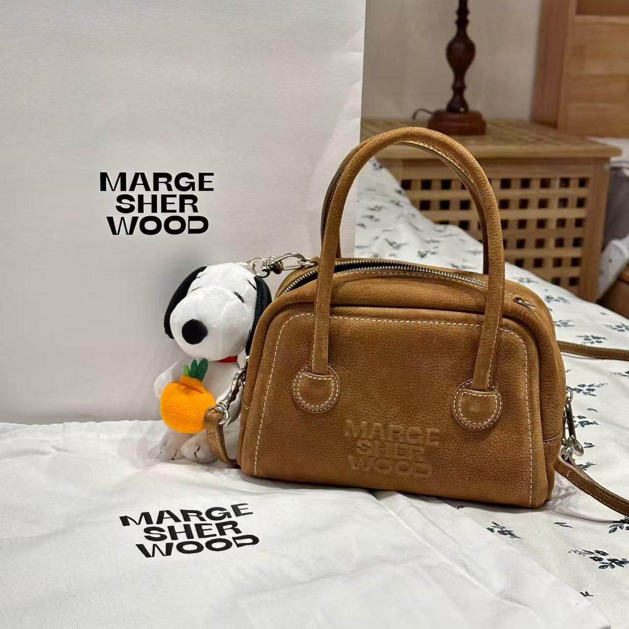 韩国小众品牌Mar保龄球时尚单肩斜挎包女士通勤手提枕头包
