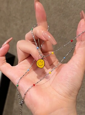 2025新款爆款笑脸项链女