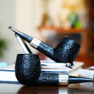 入门撞球直式银圈石楠木手工烟斗 入门烟斗 石楠木烟斗