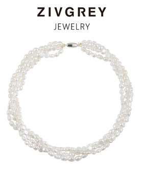 多层天然淡水珍珠项链ins