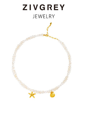 ZIVGREY度假风米粒珍珠项链女