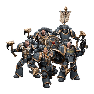 JOYTOY暗源战锤荷鲁斯之乱 太空野狼灰色五人组小队 1:18可动兵人