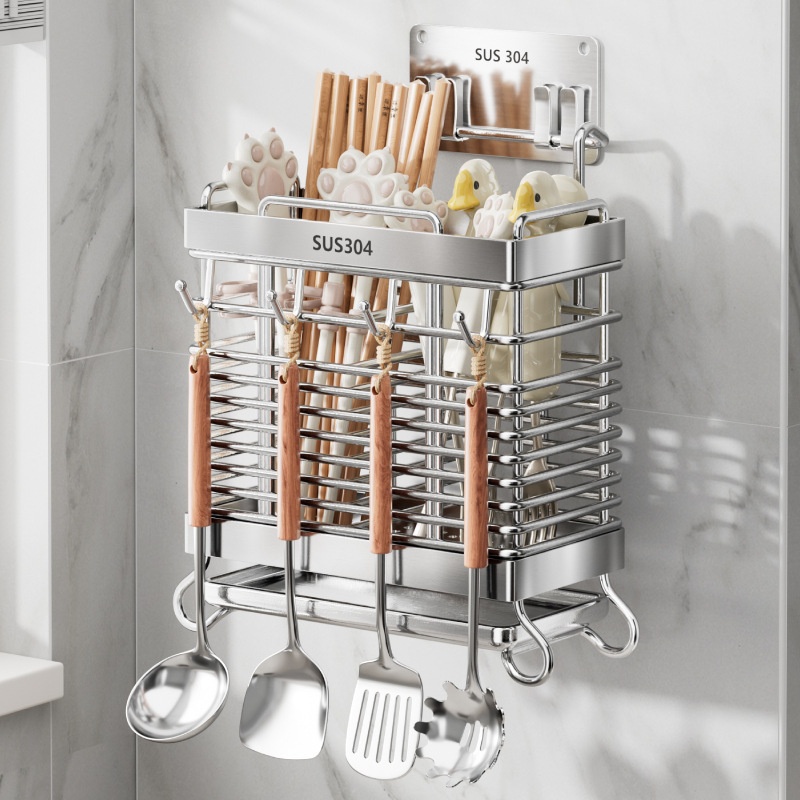 304不锈钢筷子筒筷子收纳盒筷笼子家用高档新款筷子篓厨房筷子架