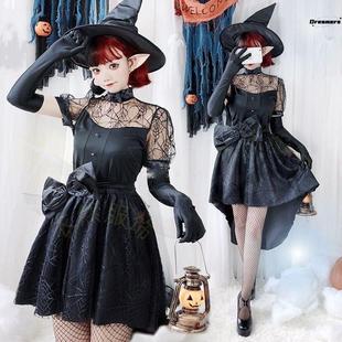 万圣节性感女巫服装恶魔燕尾服cosplay吸血鬼新娘装蜘蛛装厂家