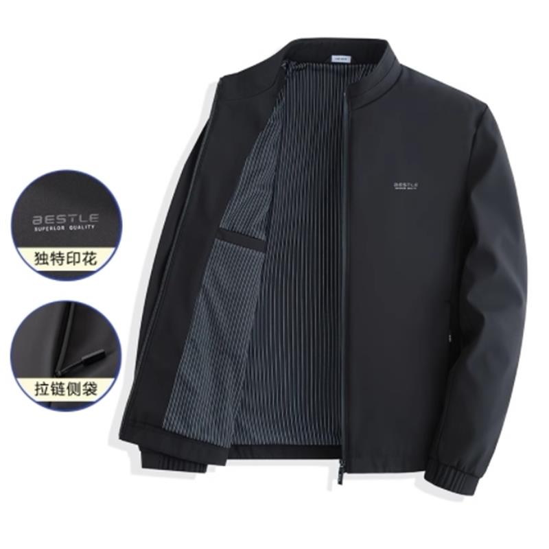 爸爸外套春秋装上衣中年男士2024新款春季衣服中老年爷爷休闲厂家