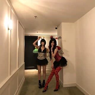 万圣节穿搭瓢虫cos服小蜜蜂套装闺蜜节日派对聚会氛围感拍照道具