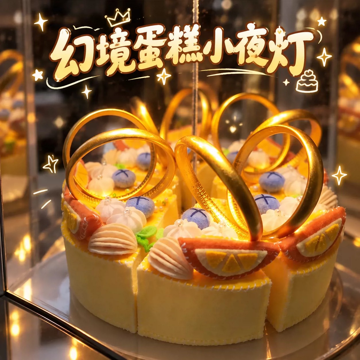 不织布蛋糕小夜灯手工套装