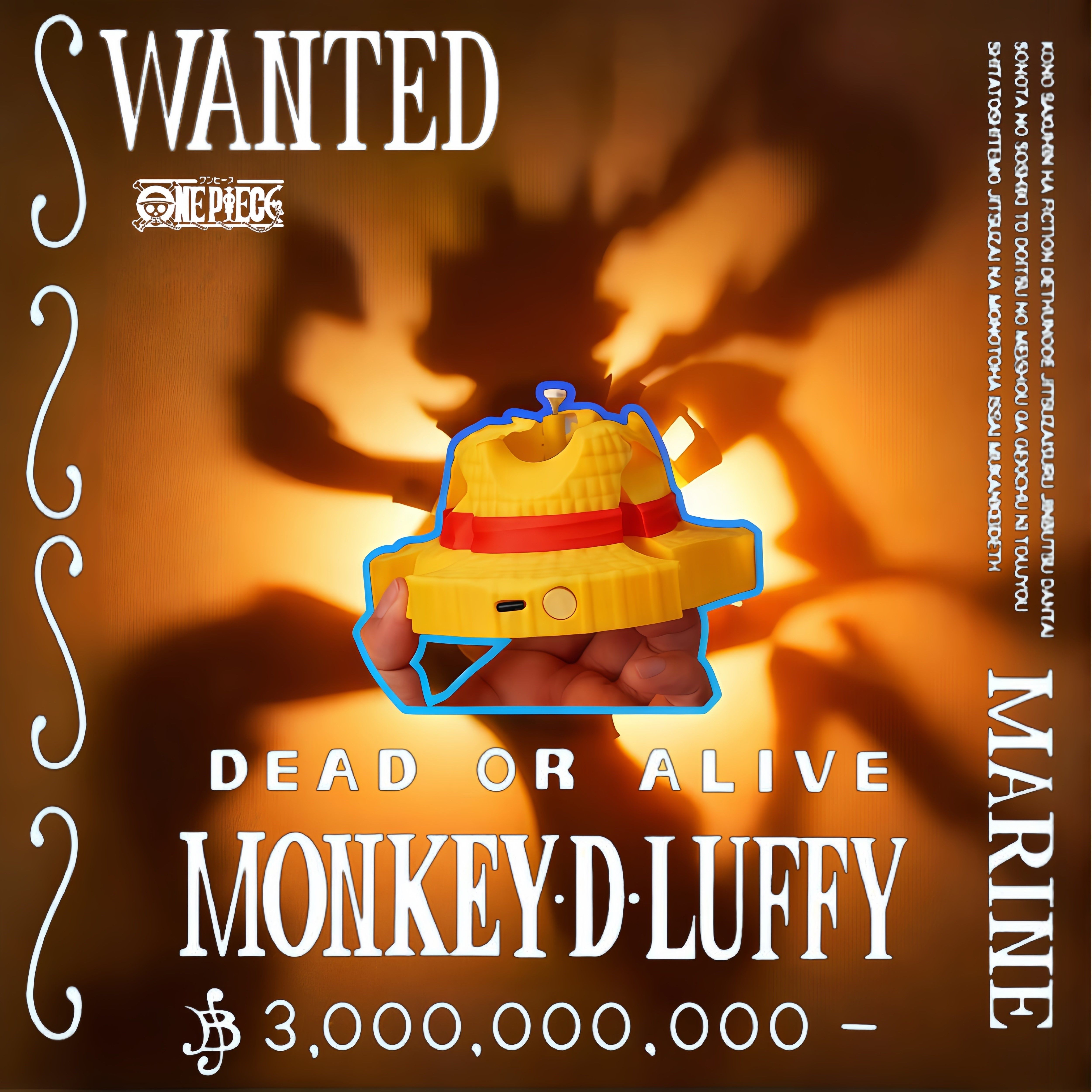 路飞尼卡投影灯小夜灯海贼王周边礼物3d打印太阳神尼卡形态光影灯