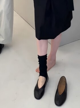 袜套春夏踩脚堆堆芭蕾风小腿袜miu系女长筒袜薄款白色套灰色显瘦